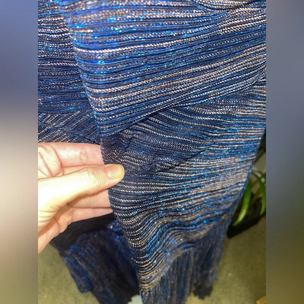 Saylor Intermix Hedi Lurex Metallic Halter‎ Midi Dress